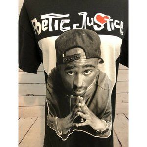 Poetic Justice Tupac Shakur Movie 2PAC tee‎ shirt T-Shirt Medium T Black Graphic